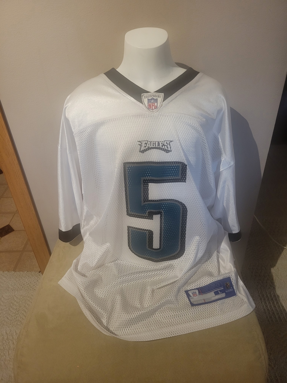MC Nabb White Philadelphia Eagles #5 Football Jersey